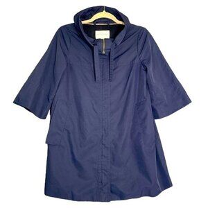 Banana Republic Half Sleeve Zip Front Lined Swing Jacket - Blue, Size Small